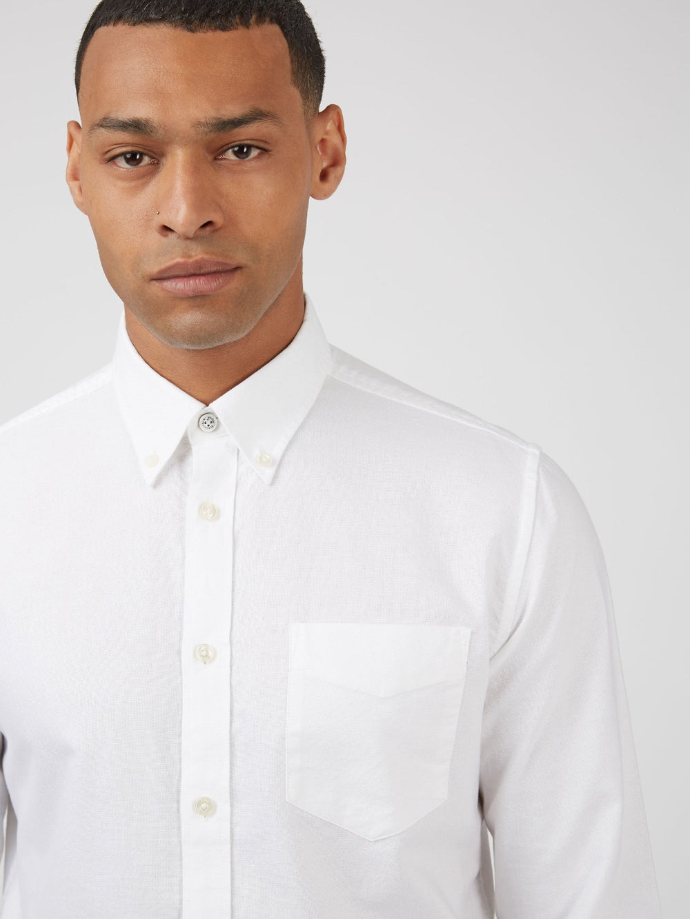 Chemises Ben Sherman Signature Organic Long-Sleeve Oxford Blanche | RTC-25038262